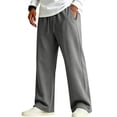 thumbnail image 2 of Evdexr Mens Baggy Sweatpants Drawstring Wide Leg Sweat Pants with Pockets Fall 2026 Lounge Casual Trousers Oversized Loose Fit Solid Pants 2XL, 2 of 8