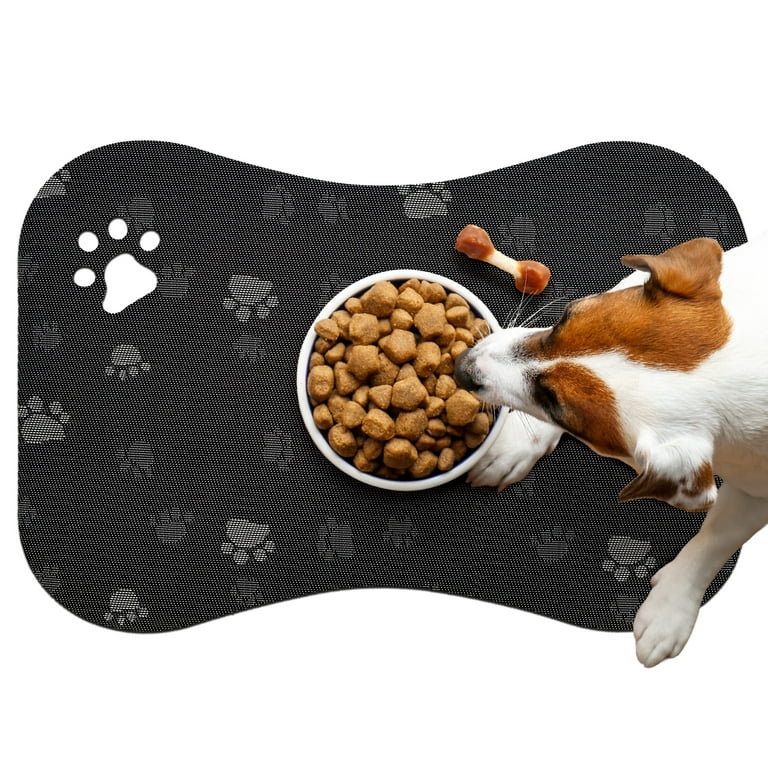 24x16 Dog Cat Food Feeding Mat Bowl Mat Placemat Food Pad Waterproof Non  Slip