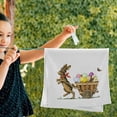 thumbnail image 2 of Easter Bunny Cart Hand Towels 2 PCS, Decorated Easter Eggs Kitchen Towel Ultra Soft and Highly Absorbent,Decorative Fingertip Face Towel for Bathroom Hotel, 28.3"x14.4", 2 of 4