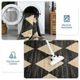 thumbnail image 4 of 9x12 Area Rug Washable Black Rugs for Living Room Non Slip Neutral Area Rug Distressed Checkered Office Rug Stain Resistant Rugs for Dining Room Black and Brown, 4 of 9