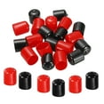 thumbnail image 1 of Unique Bargains 20pcs 20mm Embouts en Caoutchouc Couvrent l'Assortiment de Vinyle Vis Protecteur de Filetage Rond PVC Bouchons à Vide, Noir Rouge, 1 of 5