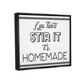 thumbnail image 3 of Stupell Industries Homemade If Stirred Humorous Cooking Kitchen Vintage Phrase Graphic Art Jet Black Floating Framed Canvas Print Wall Art, Design by Mollie B., 3 of 5