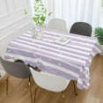 thumbnail image 5 of GZHJMY Purple Stripes Rectangle Tablecloth, Waterproof Stain Wrinkle Resistant Washable Polyester Table Cover for Picnic Dinner Holiday Kitchen Party Decor, 54 x 72 in Home Decor, 5 of 7