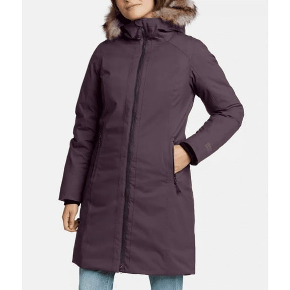 Eddie Bauer Ladies' Waterproof Down Stadium Coat Purple Small