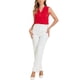 thumbnail image 2 of INSPIRAR CHIC Blusas de Trabajo de Cuello en V Sin Mangas con Pliegues Frontales para Mujeres XL Rojas, 2 of 5