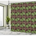 thumbnail image 4 of Ambesonne Botanical Shower Curtain, Leaves and Floral Motifs, 69"Wx84"L, Seal Brown Green White, 4 of 4