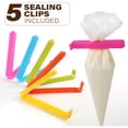 thumbnail image 3 of Small Tipless Piping Bags, 500Pcs Pastry Bags for Icing, Cookie, Cake Decor Kit with Sealing Clips, 3 of 9