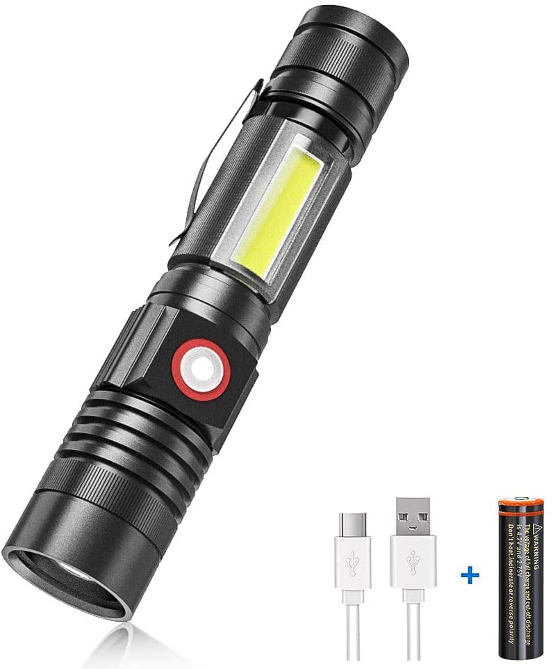 2 x 50000lm Tactical Zoomable Torch T6 LED Super Bright Flashlight Torch❤ 