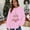 Pink, variant on Craaazy Christmas Athletic Shirts for Women Long Sleeve Crewneck Loose Shirts Gifts