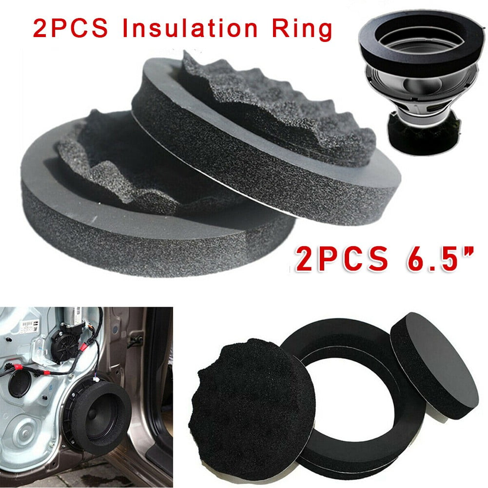 2 PCS 6.5" Car Door Speaker Adapter Ring Woofer Foam Pad Sound
