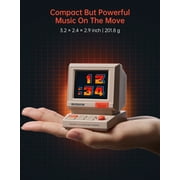 Divoom MiniToo Retro PC-Style Computer Speaker, Smart Pixel Screen with DIY Faces, Bluetooth & USB Audio, Alarm/White Noise Clock, Desk Setup Gift for Bedroom, Office & Gaming