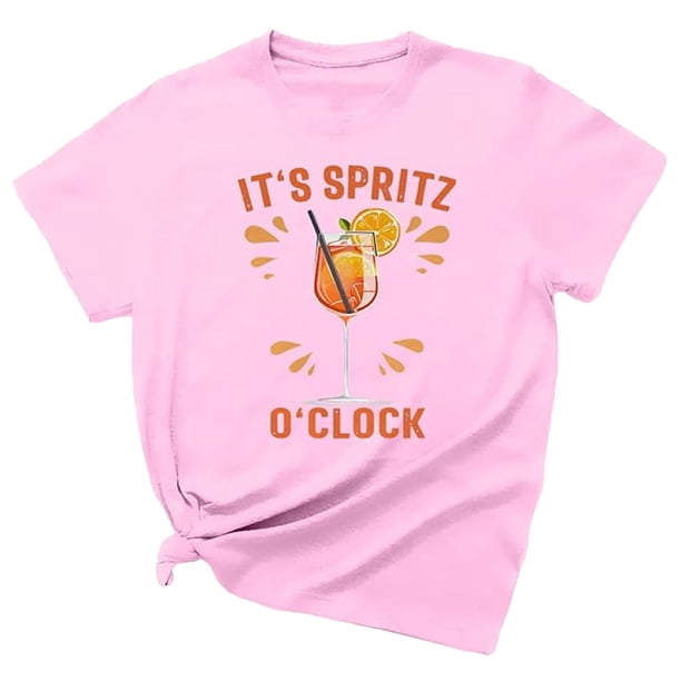 Camisa Casual de Manga Corta con Cuello en V con Diseño de Cóctel Humorístico para Fiestas, Vacaciones Y Uso Diario