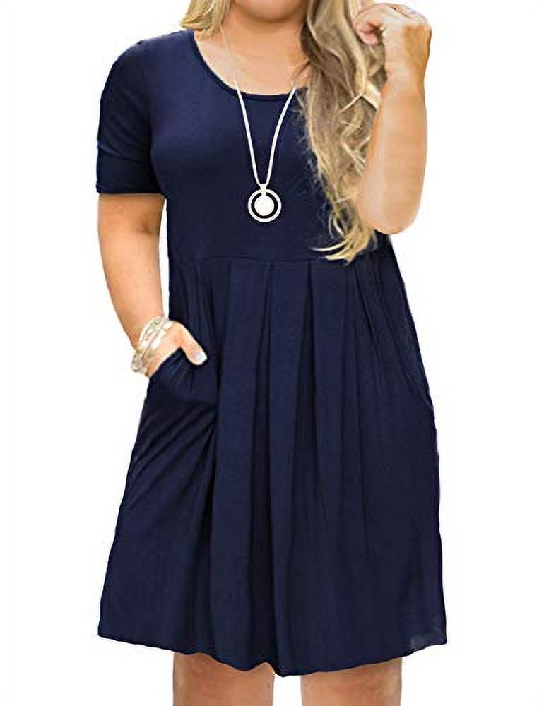 Size Casual T-Shirt Swing Dress 