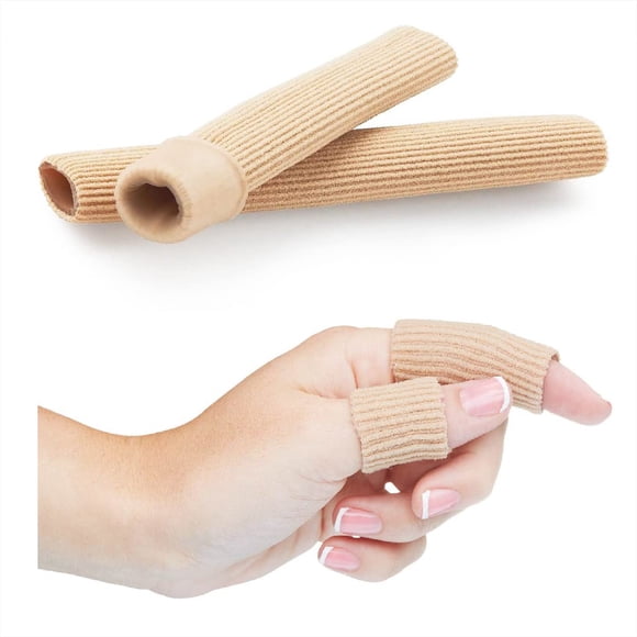 NatraCure Gel Toe Tube Cushion Sleeves (Small) - 2 Piece Trim-to-Fit Tubing Set - (Relieves and Protects Corns, Blisters, Hammertoes, and Calluses) - 1200-M CAT