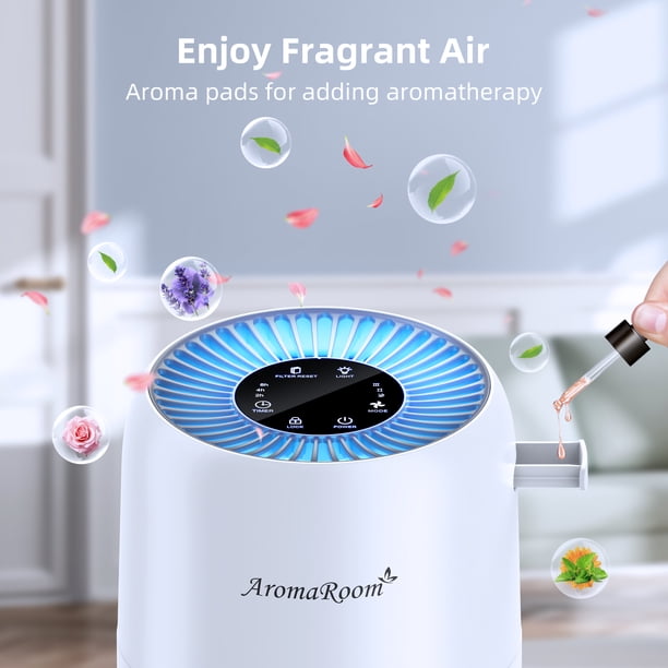 AromaRoom アロマルーム 空気清浄機 AP8002 アロマ対応 Aromaroom H13 HEPA Portable Mini Air Purifier, Dander & Smoke