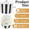 thumbnail image 2 of Striped Cupcake Liners,100 Count Papers Baking Cups,Cupcake Liners Supplies for Candy,QZS Chocolate,Muffin,Baking Use,Black and White Stripes, 2 of 6