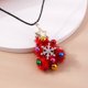 thumbnail image 2 of Collar con colgante de estrella de campana de copo de nieve de árbol de Navidad único para mujeres y niñas, Gargantilla de joyería para niños, cuerda de Navidad, regalo de Año Nuevo, rojo y verde, 2 of 4