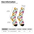 thumbnail image 4 of Goofa Colorful Easter Eggs Printed Men's Crew Socks, Soft Durable Breathable Moisture-Wicking with Odor Control Cotton socks, 4 of 9