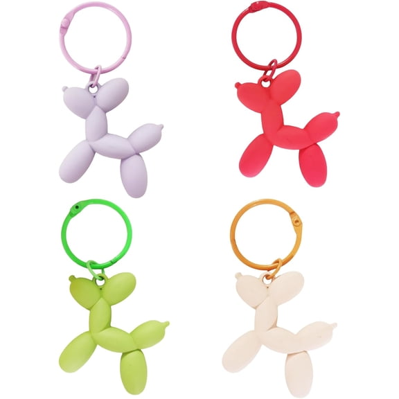 Jelly Balloon Dog Keychain Bulk for Women Teen Girls Cute Designer Bag Charm for Backpack Purse Tote Handbag Bookbag