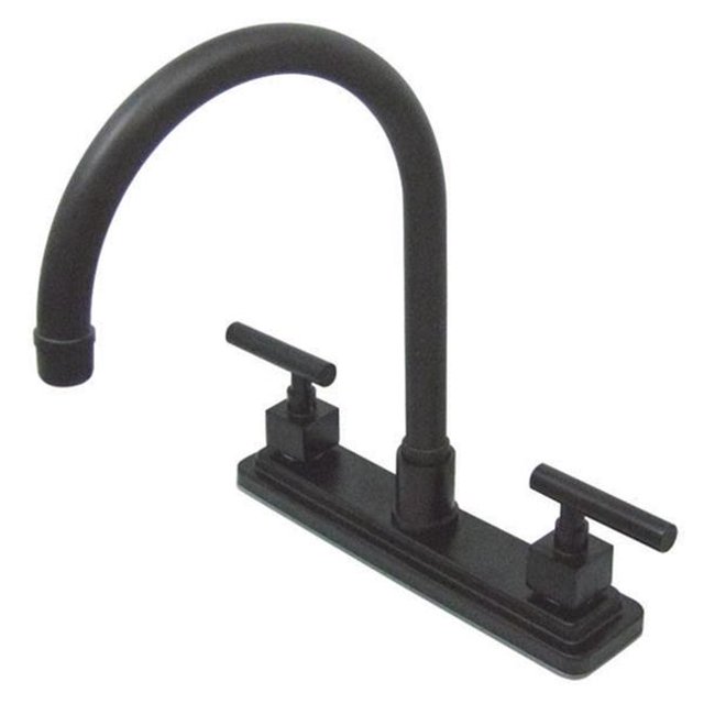 Kingston Brass KS8795CQLLS Double Poignée 8 Po Robinet de Cuisine