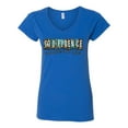 thumbnail image 2 of Wild Bobby Godfidence- Knowing I Can't But He Can Blue and Brown Cheetah Print Inspirational/Christian Women Standard V-Neck Tee, Royal, X-Large, 2 of 6