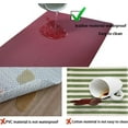 thumbnail image 4 of PVC Heat Resistant Placemats Set of 4, Waterproof Wipeable Floor Place Mats, Non-Slip Easy Clean Table Mats for Kitchen Table Decor, 12x18 Inch (Burgundy), 4 of 6