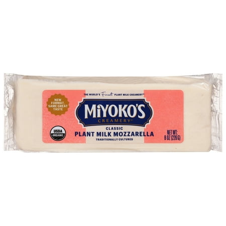 Miyoko’s Creamery Organic Cashew Milk Vegan Mozzarella Cheese Brick, 8 oz