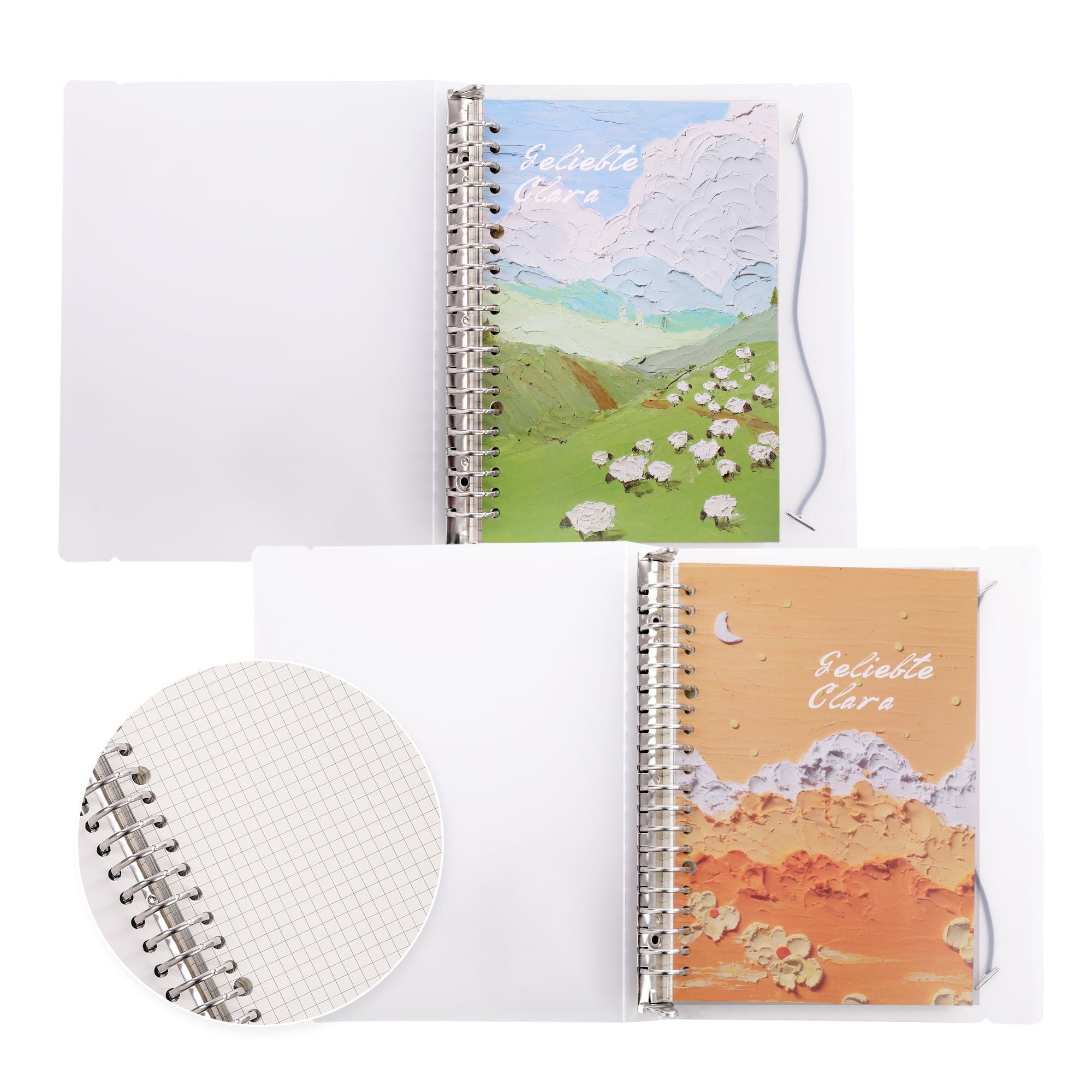 Spiral Notebook Paper A5 Day Planners Diary Creative 120 Sheets Notepad 