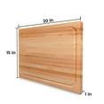 thumbnail image 4 of CONSDAN Hard Maple Cutting Baord for Kitchen, 20" x 15", USA Grown Hardwood, 1" Thick, 4 of 6