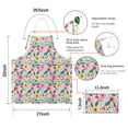 thumbnail image 7 of Pioneer Flower Floral Print Pattern Apron-Garden Aprons for Women with Pockets-Cotton Linen Waterproof Kitchen Cooking Gardening Aprons Adjustable for Kitchen,Cooking,BBQ and Salon 33x27 Inch, 7 of 7