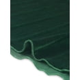 thumbnail image 6 of INSPIRE CHIC Women's High Elastic Waist Swing Flare Hem Velvet Pleated Skirt S Green, 6 of 8