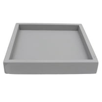 HEATSHAKING 1Pack Grey Square Planter Box with Heavy Bearing and Anti-slip Bottom for Home Balcony and Garden Use
