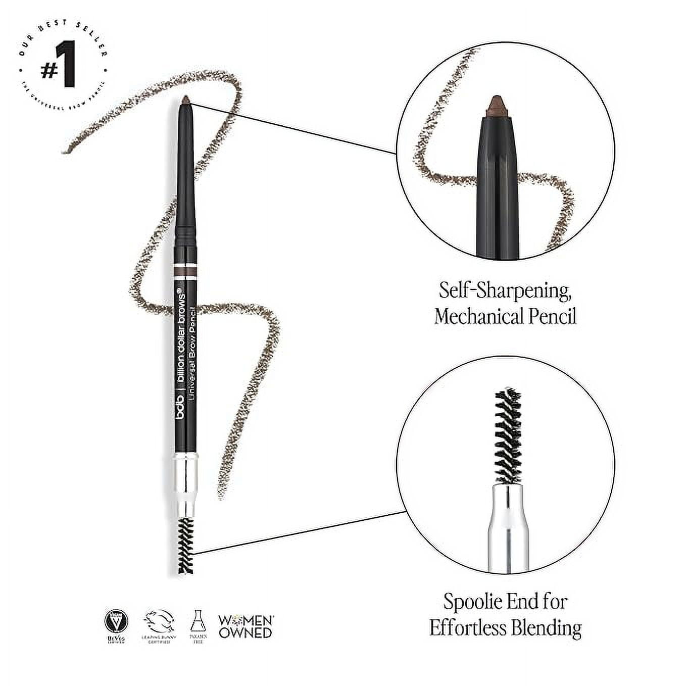 bdb Universal Eyebrow Pencil – One Perfect Shade, Smudge-Proof, Waterproof, Self-Sharpening Tip, Effortless Blending, Vegan & Cruelty-Free for Flawlessly Defined Brows -  4 Pack