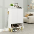 thumbnail image 4 of Gymax Shoe Storage Cabinet Freestanding Shoe Organizer w/ Anti-tipping Kit Open Shelf, 4 of 9