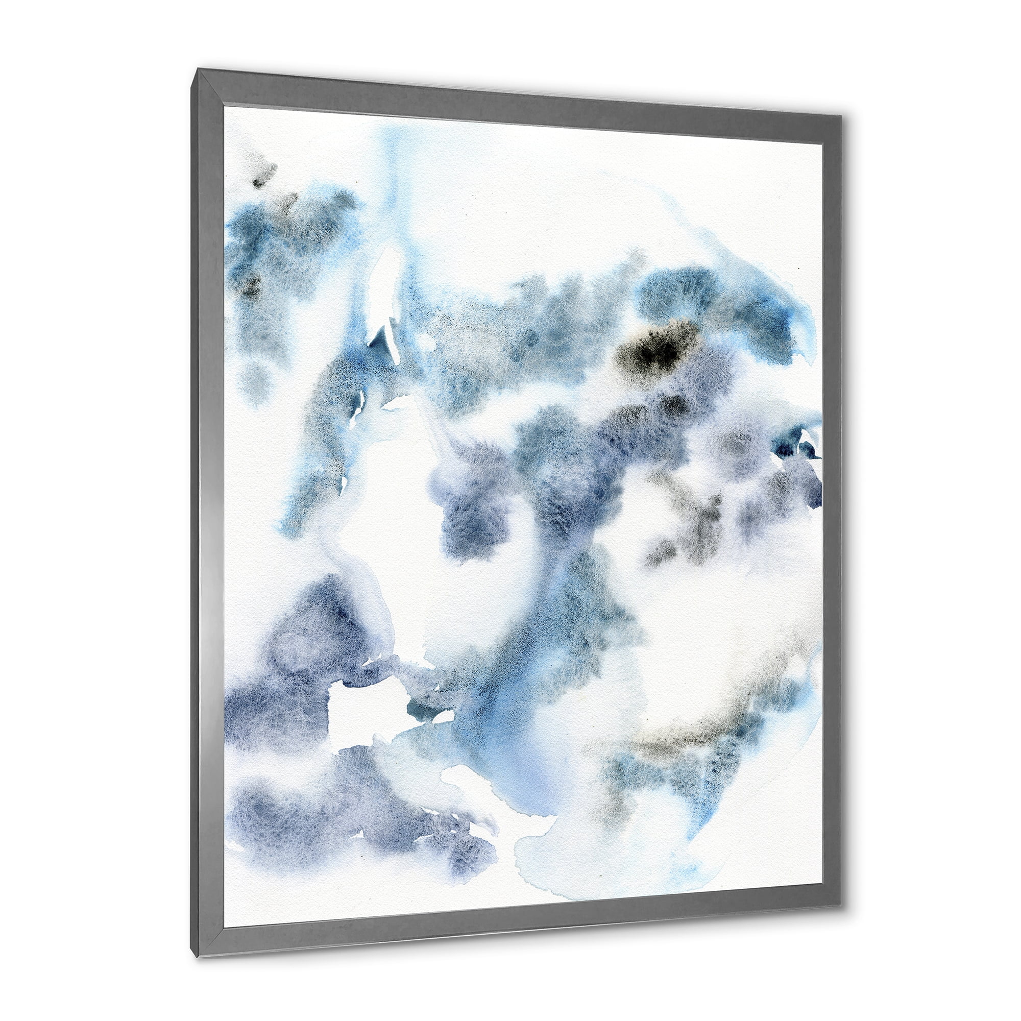 Designart 'Abstract Of Clouds Dark Blue Colored III' Modern Framed Art Print