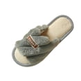 thumbnail image 3 of Agkizg Womens Fuzzy Slippers, House Slippers, Multi Size Fuzzy Lined House Slippers Warm Plushes Comfortable Casual Indoor Winter Slippers, 3 of 7