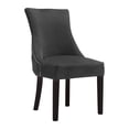 thumbnail image 4 of Meridian Furniture Chaise de Salle à Manger Hannah Collection, Velours, Gris (Ensemble de 2), 4 of 5