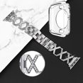 thumbnail image 3 of For Apple Watch Series 3/2/1 38mm Rhinestones Decor Hollow Wrist Strap+Transparent Watch Case, 3 of 3