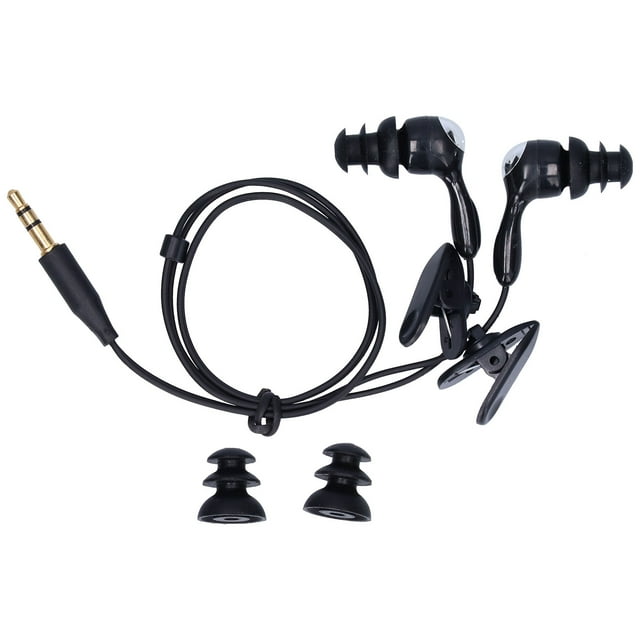 Headphones, 3.5mm Plug Gold Plated Plugs In Ear Style Swimming Headphones With Replace Earplugs For Surfing For Swimming For Running