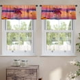 thumbnail image 2 of LALILO Kitchen Curtain Valance Oil Canvas Ship And Sea Rod Pocket Window Curtain 52"x 18" Set of 2, 2 of 5