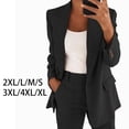 thumbnail image 4 of Minnieouse Cárdigan adelgazante con solapa para mujer, traje de Color sólido, Top con cuello vuelto, abrigo, chaqueta, ropa de vestir, otoño e invierno Abrigos y chamarras 4XL Minnieouse AP015367-06, 4 of 5