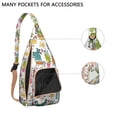thumbnail image 2 of Desert Style Crossbody Bag - Kawaii Cactus Art, Durable Synthetic Fabric, Unisex Tactical Sling Backpack, 2 of 4