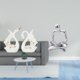 thumbnail image 2 of Estatuas de cisnes,Estatua de cisne de cerámica Escultura de mesa de cisne Elegante,Figura de cisne de porcelana Figura de cisne Decoración de escritorio,Figura de pensador abstracto,Estatua, 2 of 8