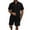 Black, variant on KkXUanMY Men Short Sets Outfits 2 Piece Casual Short/long Sleeve Collared Expandable Waist Athleisure Short Sleeve Combo Drop Shoulder Loose fit Summer Casual T-Shirts and Shorts Black,XXXL