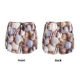 thumbnail image 3 of KLL Sea Shells Pattern Shorts Women,Athletic Shorts High Waisted Running Shorts Pocket Sporty Short Gym Elastic Workout Shorts-Large, 3 of 7