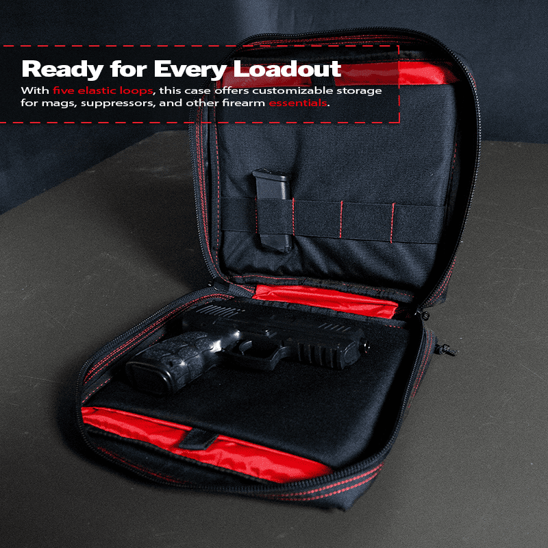 DDT Viper Padded Double Pistol Case, Color Bloodline