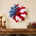 thumbnail image 3 of ZhangC 4th of July Patriotic Wreath, Front Door 16 Inch Red White and Blue Wreaths, 250 Anniversary USA Outdoor Decorations, Independence Day Summer Wreath with Hanger for Home Party Gift, 3 of 6