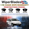 thumbnail image 2 of 2001 Ford Windstar Beam Wiper Blades Wipers w/1yr Warranty (Set of 2) (WiperBladesUSA), 2 of 5