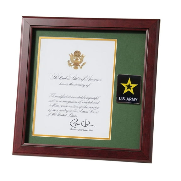 Allied Frame US Go Army Presidential Memorial Certificate Frame with Medallion - 8 x 10 Inch