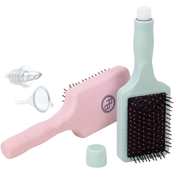 Party Brush Flask 2 Pack (16 oz Total) - Hiddn Alcohol Travl Flasks – Scrt Liquor Containrs for Bachs, Cruiss, and Sports vnts Includs Funnl & Spout